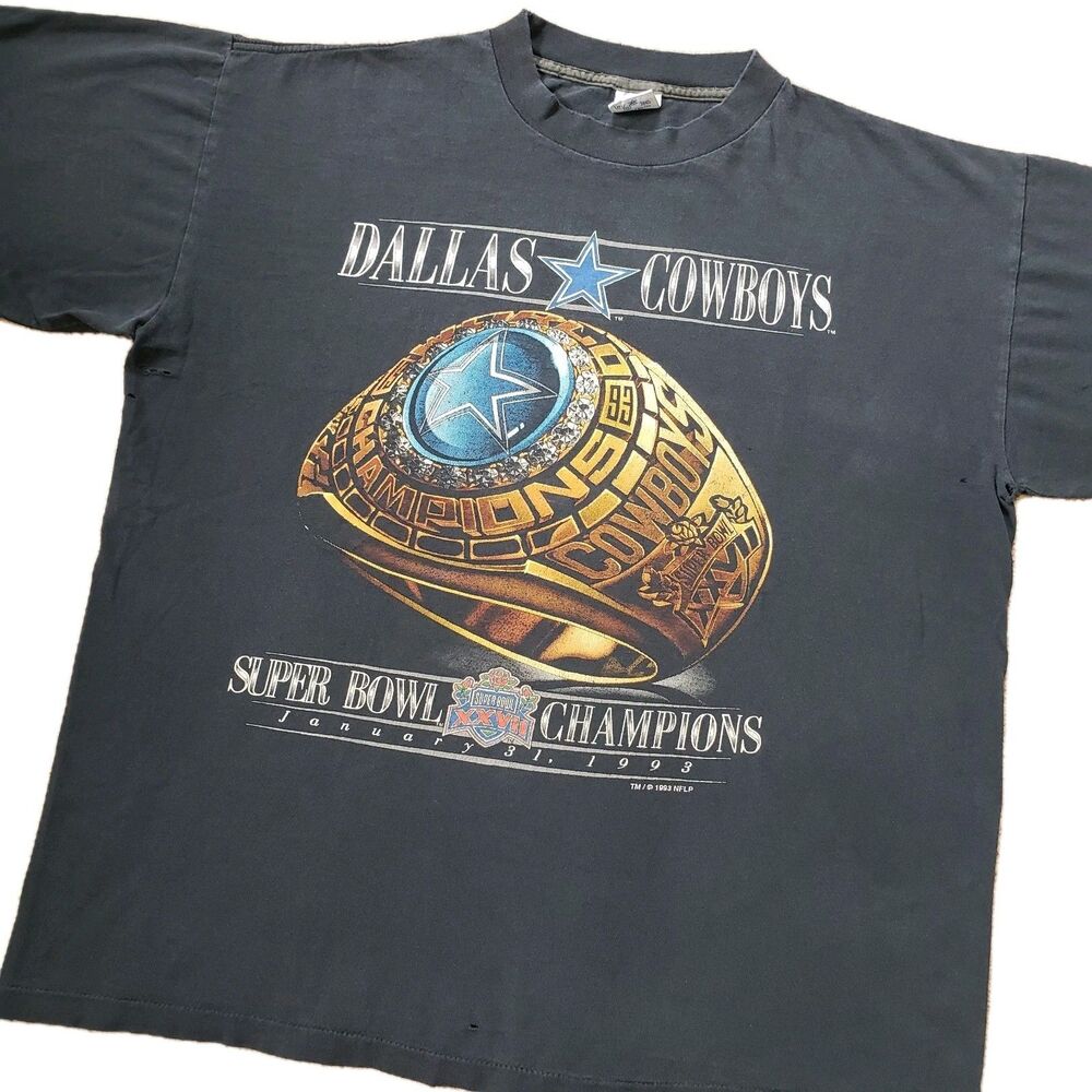 Vintage 90s Salem Dallas Cowboys 93 Champs XL Single Stitch USA Made Mens Shirt